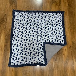 VGUC Double Muslin w Minky Trim Blanket